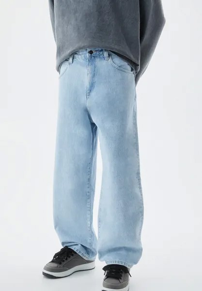 Джинсы Baggy PULL&BEAR, светло-голубой деним