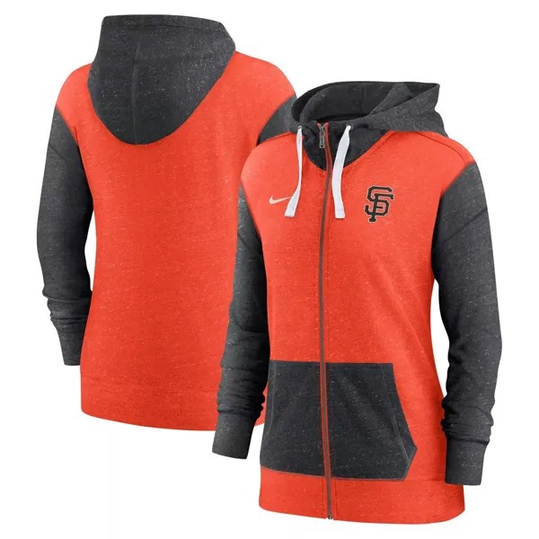 Женская худи с молнией во всю длину Nike Orange San Francisco Giants Nike