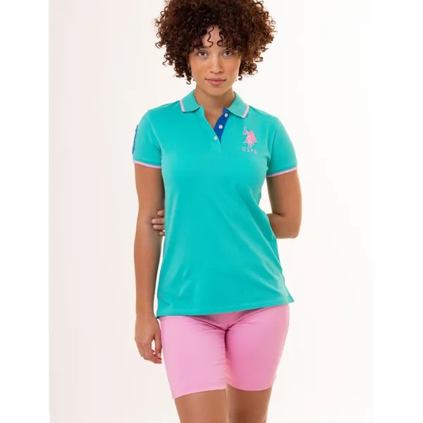 Футболка-поло U.S. Polo Assn. Triple Crown Solid, зеленый