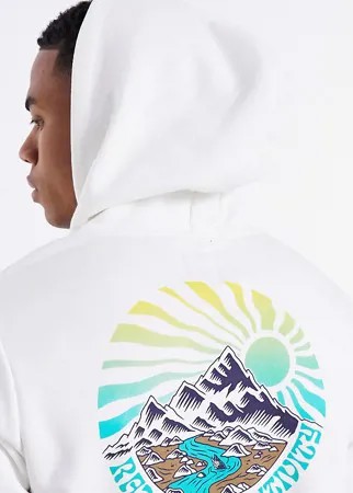 Худи белого цвета с принтом на спине Element Balmore – эксклюзивно для ASOS-Белый