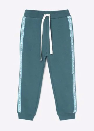 Бирюзовые спортивные брюки Jogger с лампасами для мальчика Gloria Jeans
