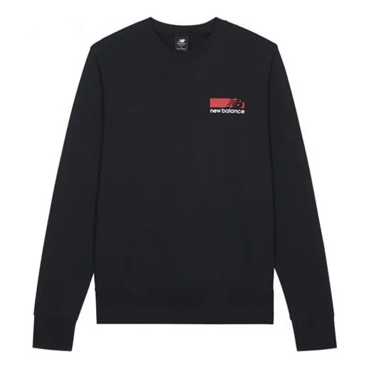 Толстовка New Balance Men's New Balance Alphabet Printing Round Neck Pullover Black, черный