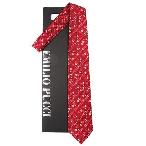 Красно-бордовый галстук с узором Emilio Pucci 66744