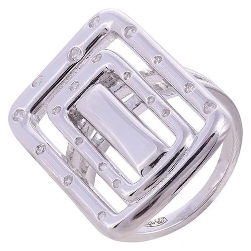 Кольцо ELEMENT47 серебро, 925 проба, фианит, размер 16.5