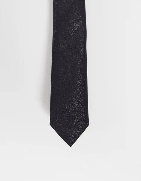Черный галстук с блестками ASOS DESIGN-Черный цвет