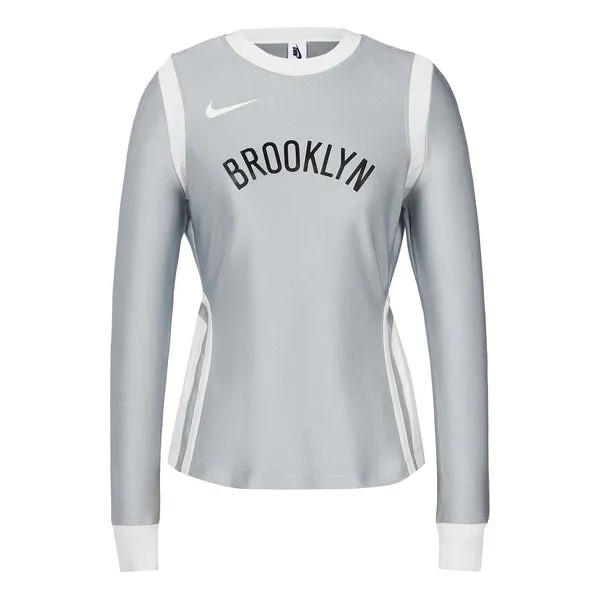 Свитер (WMNS) Nike x AMBUSH NBA Nets Top 'Light Smoke Grey', цвет silver/multi-color