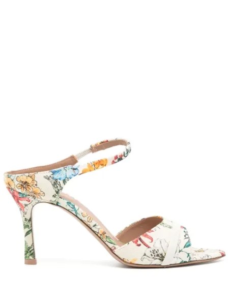 Malone Souliers туфли Una 80 с цветочным принтом, серый