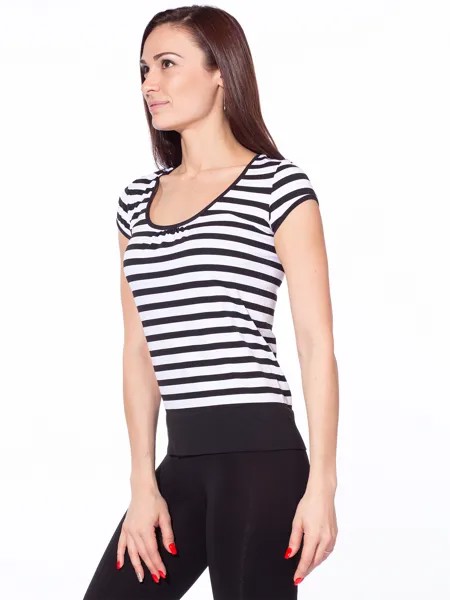 Футболка женская Gatta TEE DONNA STRIPES белая; черная M