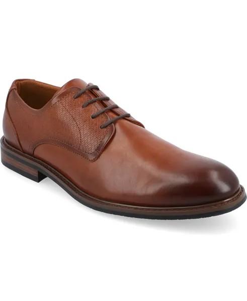 Мужские туфли дерби Kendon Tru Comfort из пеноматериала с простым носком и шнуровкой Vance Co., коричневый