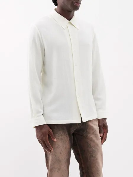 Рубашка rampoua из фактурного крепа Séfr, белый