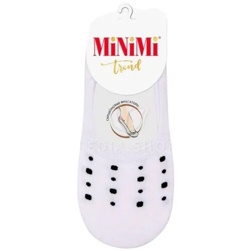 Женские подследники MiNiMi укороченные, нескользящие, размер 35-38 (23-25), белый