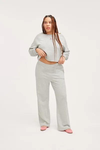 Широкие спортивные брюки Monki, серый