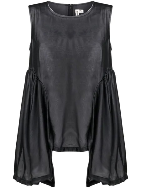 Блузка с драпировкой Comme Des Garçons, черный