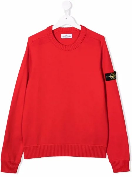 Stone Island Junior джемпер с нашивкой-логотипом