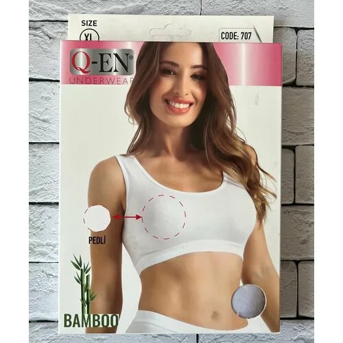 Топ Q-EN Топ 100, размер XL, белый/белый