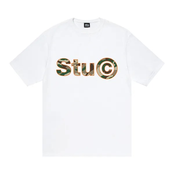 Камуфляжная футболка Stussy Stu C. Белая