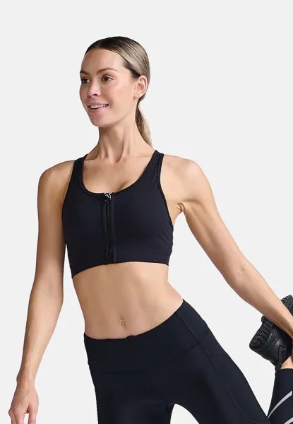 Спортивный бюстгальтер с сильной поддержкой Motion 2XU, черный белый
