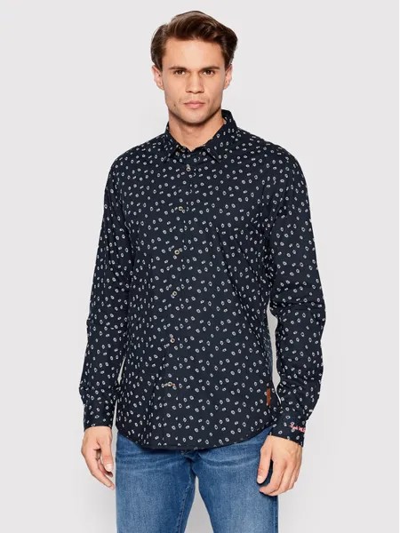 Рубашка узкого кроя Scotch & Soda, синий