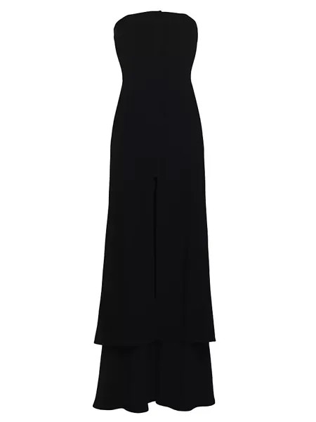Многоярусное платье без бретелек Proenza Schouler, черный