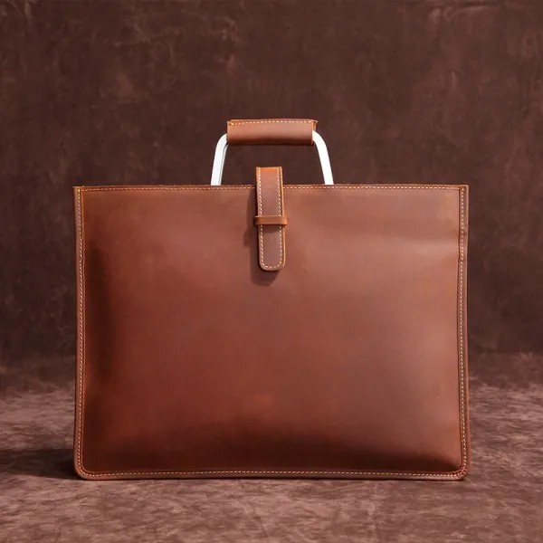 Ретро сумка из натуральной кожи на молнии для 13 дюймов MacBook Air Защитная куртка сумка на плечо A4 файл сумка менеджера мужской портфель