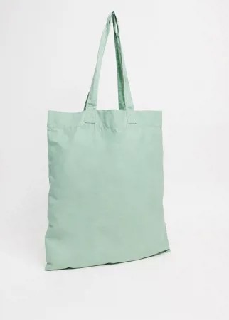 Светло-зеленая сумка-тоут из органического хлопка ASOS DESIGN-Зеленый цвет