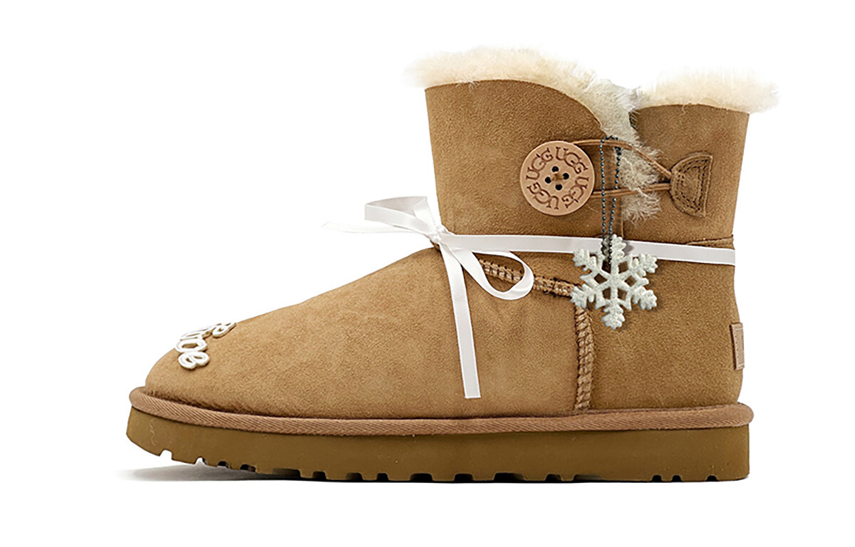 Женские мини-сапоги Bailey Bow II Snow Boots бежевого цвета Ugg