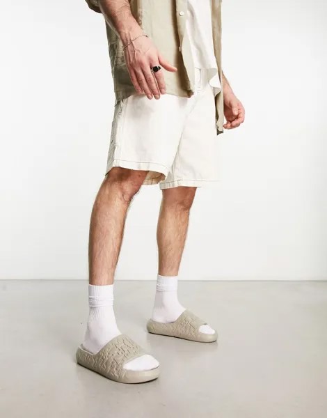 Массивные шлепанцы с текстурой камня ASOS DESIGN