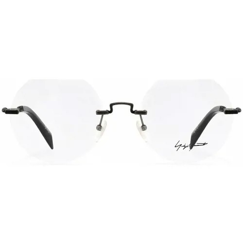 Солнцезащитные очки Yohji Yamamoto, круглые, оправа: металл, для женщин, прозрачный