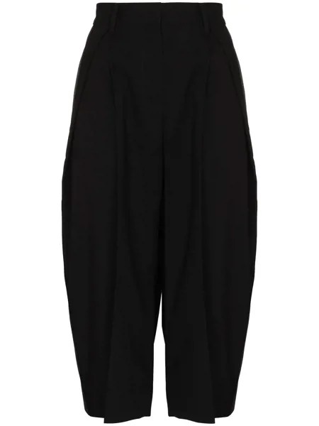 Sacai зауженные шорты с завышенной талией
