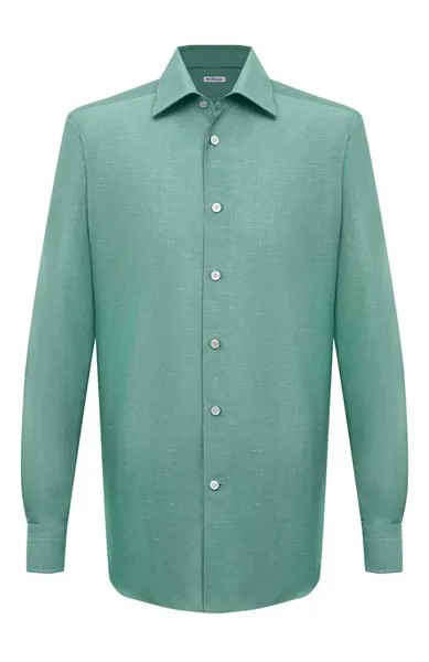 Сорочка из хлопка и льна Kiton