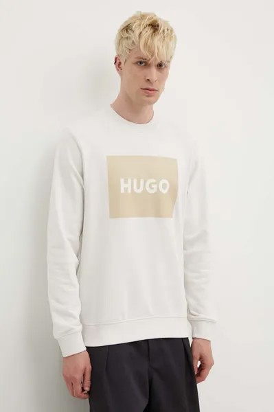 Хлопковая толстовка Hugo, бежевый