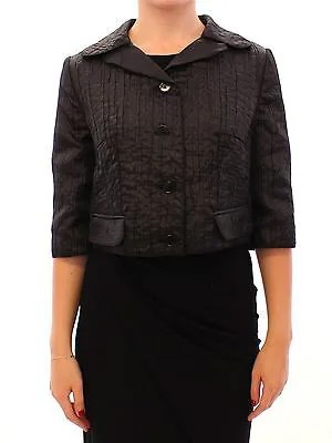 Куртка DOLCE - GABBANA Черное короткое болеро с плечами IT40 /US6 / S Рекомендуемая розничная цена 1080 долларов США