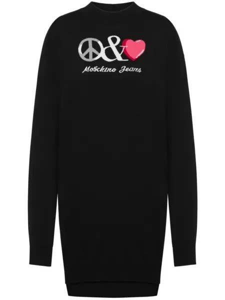 MOSCHINO JEANS платье-джемпер с логотипом