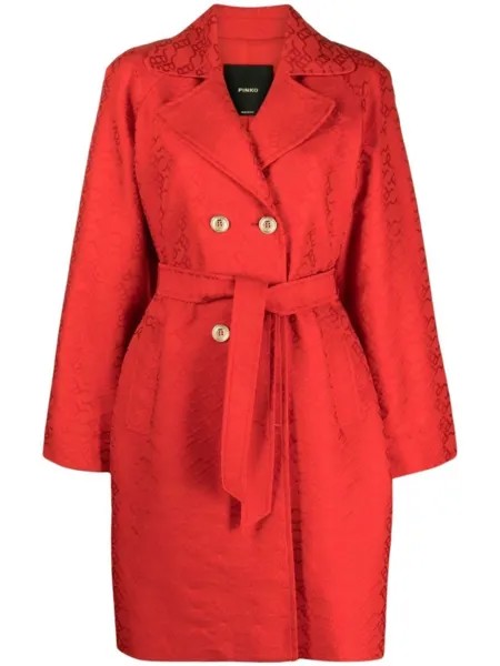 PINKO двубортное пальто, красный