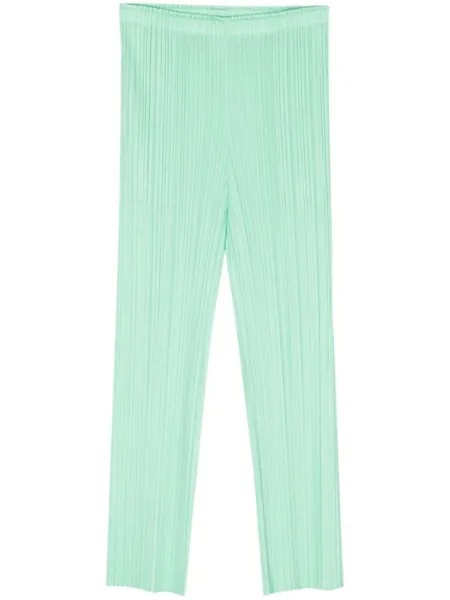 Укороченные брюки плиссе Pleats Please Issey Miyake, зеленые