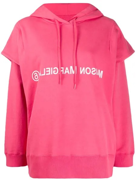MM6 Maison Margiela худи с двойными рукавами и логотипом