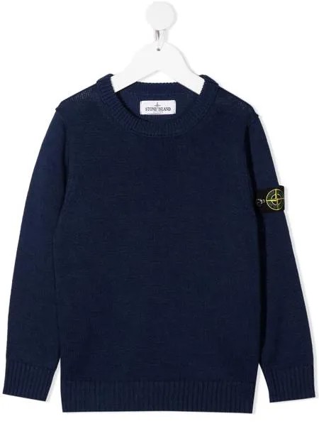Stone Island Junior толстовка с нашивкой-логотипом