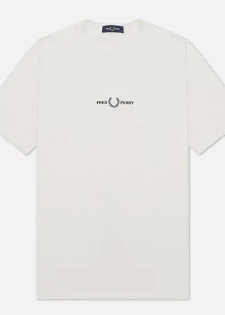 Мужская футболка Fred Perry Embroidered, цвет белый, размер S