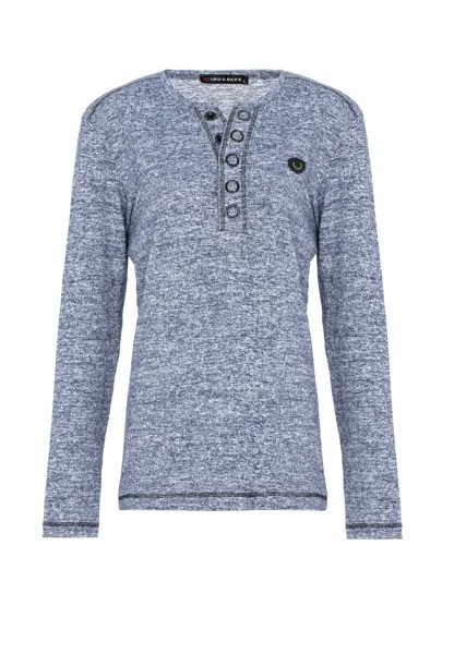 Футболка Cipo & Baxx LONG SLEEVE, синий