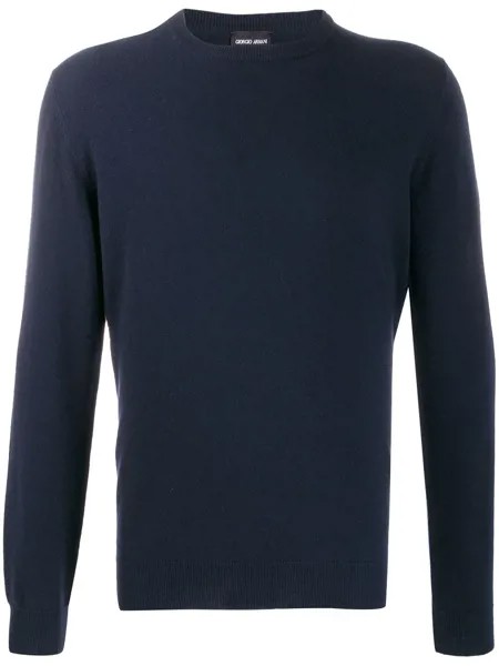 Giorgio Armani свитер тонкой вязки с круглым вырезом