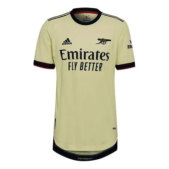 Майка adidas 21-22Season Arsenal Guest Casual Sport Soccer Short Sleeve T-Shirt Men's Yellow, желтый