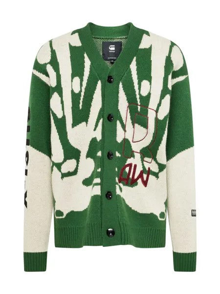 Вязаный кардиган G-Star RAW, зеленый