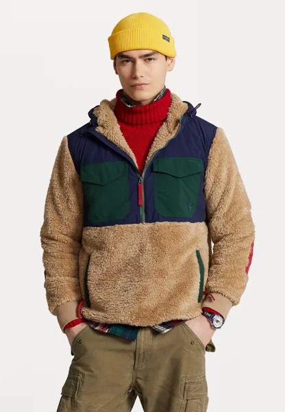Флисовая толстовка LONG SLEEVE Polo Ralph Lauren, светло-коричневый мульти