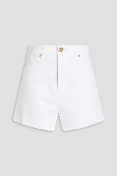 Джинсовые шорты с потертостями ALEXANDRE VAUTHIER, белый