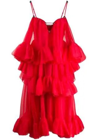 Christopher Kane платье из органзы с оборками