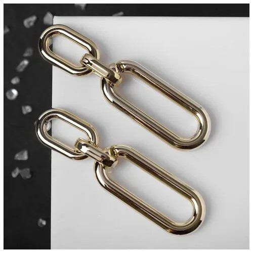 Серьги пусеты E.Store, бижутерный сплав, золотой