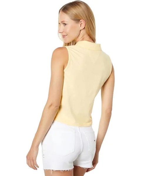 Поло Tommy Hilfiger Sleeveless Polo, цвет Mellow Yellow