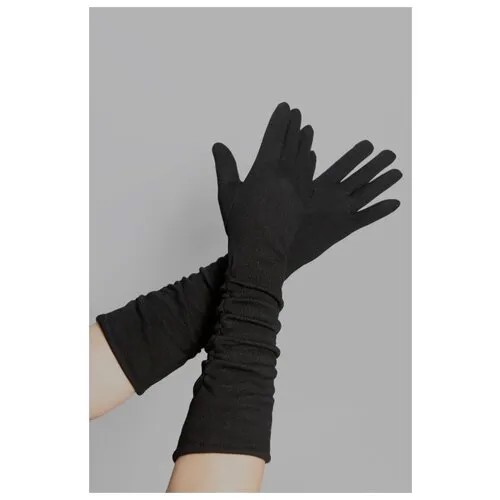 Перчатки женские GL-217059, удлиненные, черного цвета.