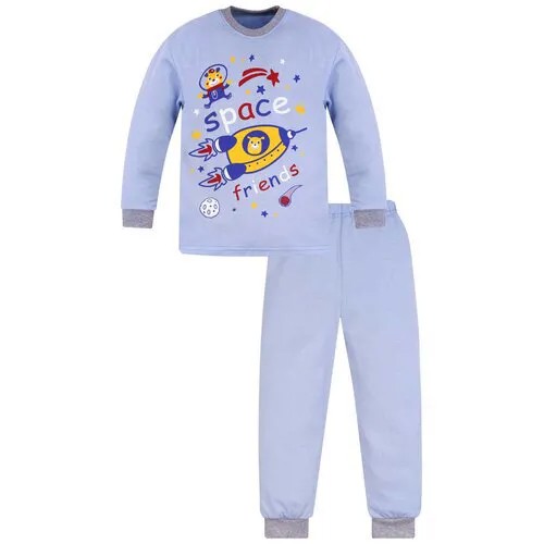 Пижама детская 819п, Утенок, размер 52(рост 86 см) голубой_космос