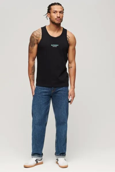 Спортивная футболка свободного кроя с логотипом Superdry, черный